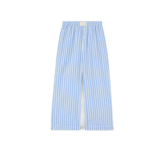 MC2 SAINT BARTH Pantaloni donna Doha in popeline a righe Azzurro Bianco