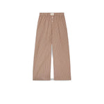 MC2 SAINT BARTH Pantaloni donna Doha in popeline a righe Marrone Bianco