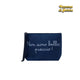 MC2 SAINT BARTH Pochette Aline con stampa Non sono Bello piaccio Blue