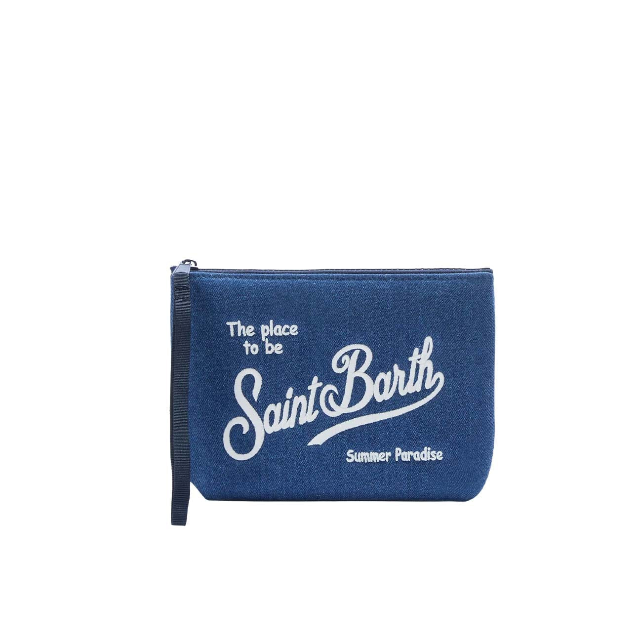 MC2 SAINT BARTH Pochette Aline effetto Denim Blue
