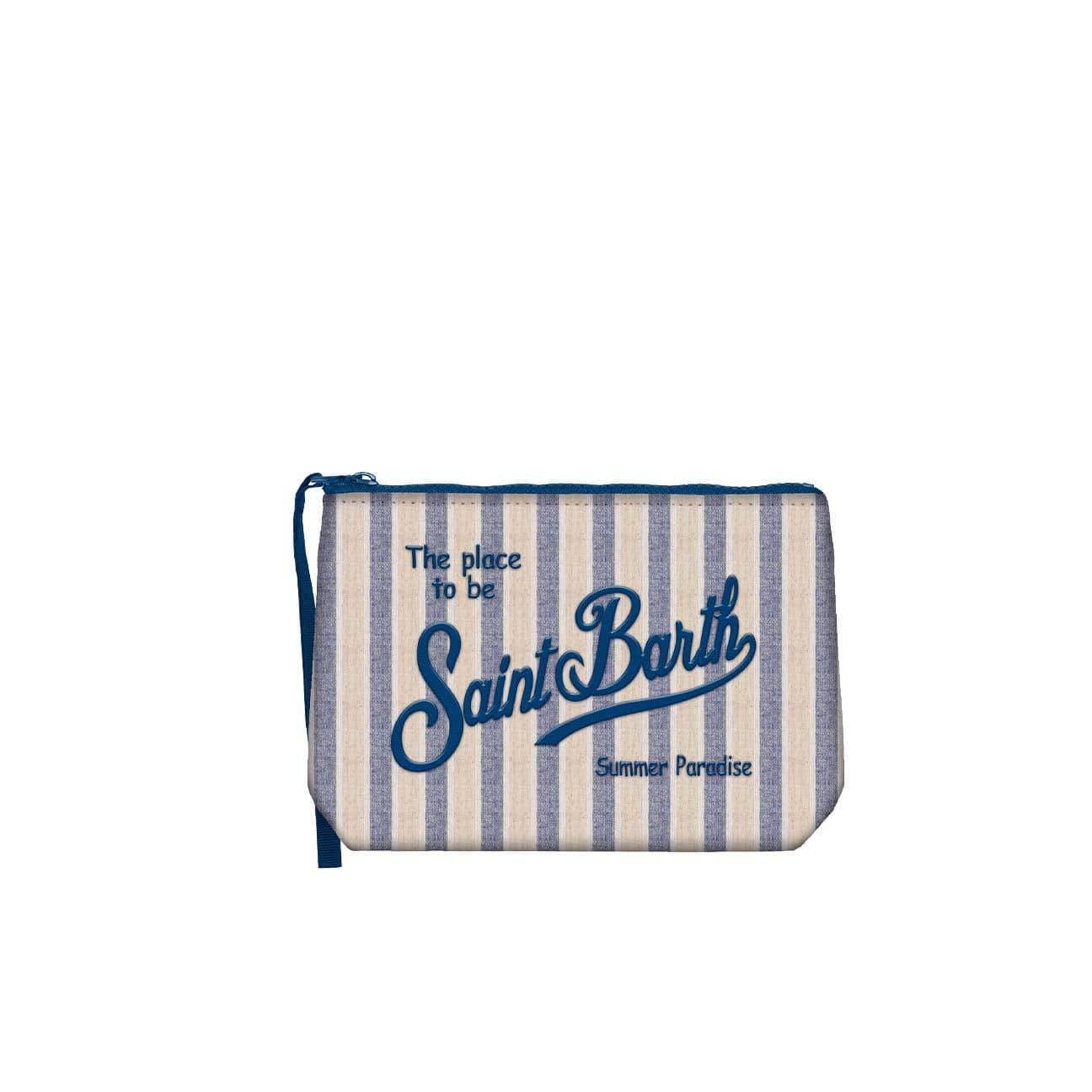 MC2 SAINT BARTH Pochette Aline in cotone a righe  Blue