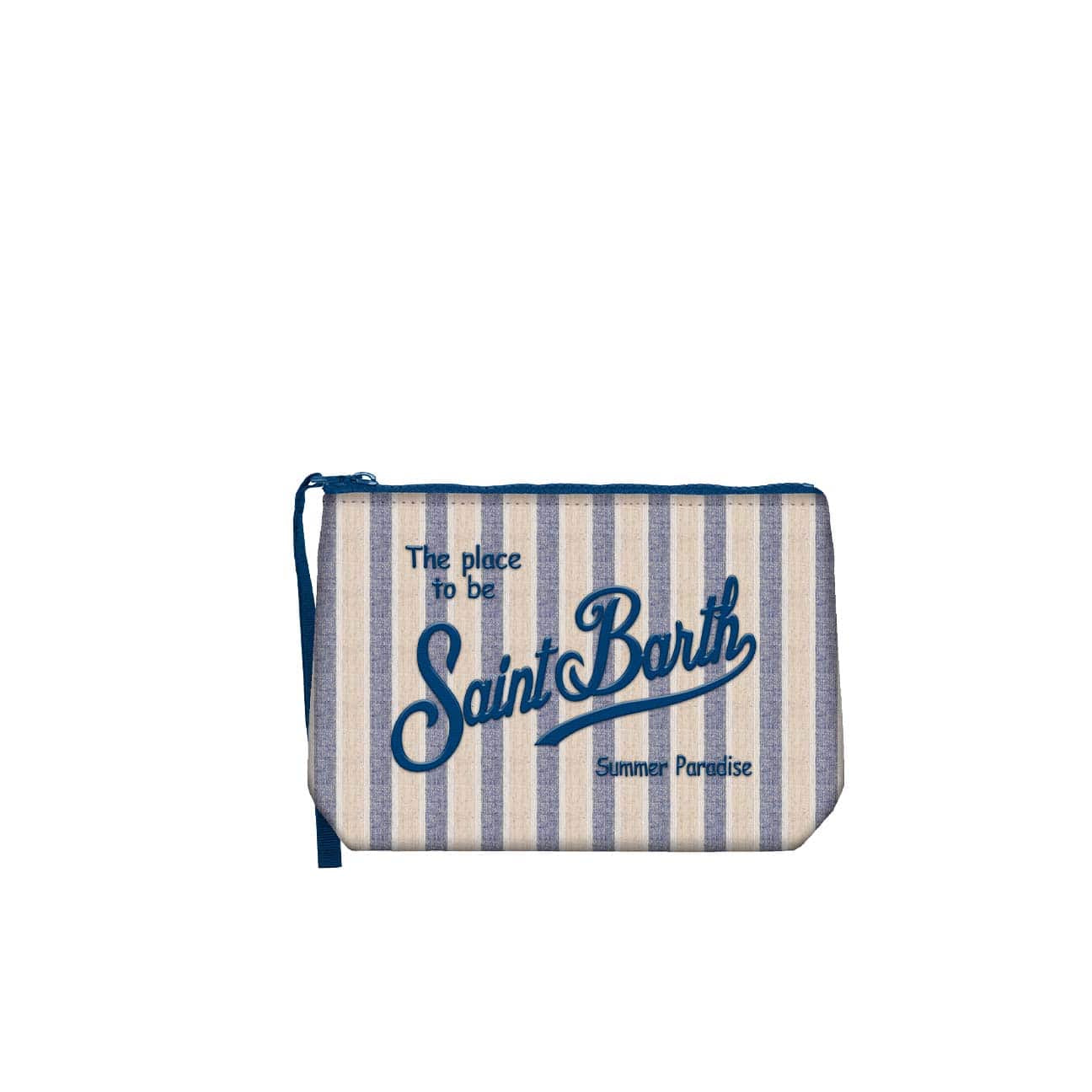 MC2 SAINT BARTH Pochette Aline in cotone a righe  Blue