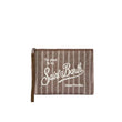 Pochette Aline in cotone a righe Marrone