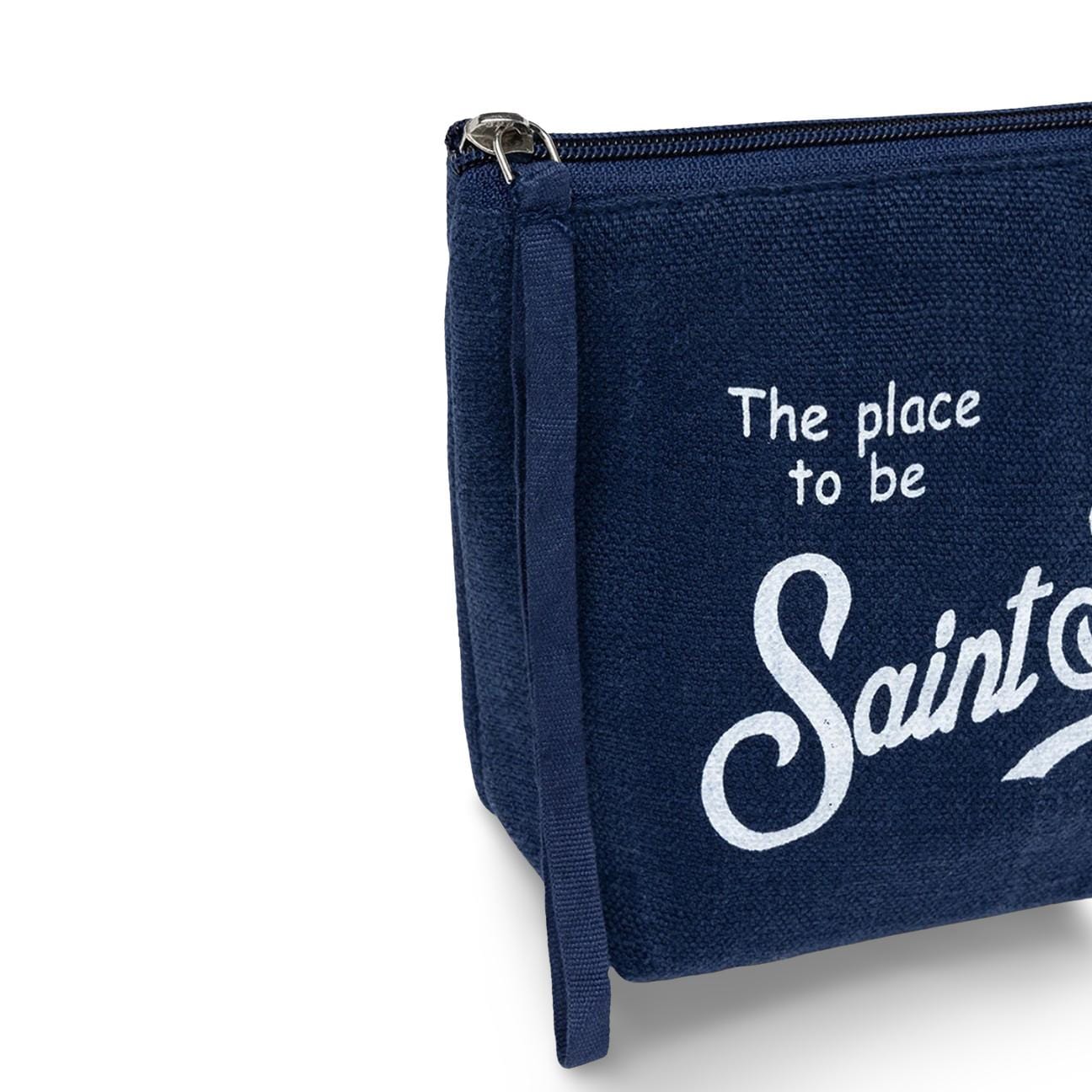 MC2 SAINT BARTH Pochette Aline in lino Blue