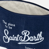 MC2 SAINT BARTH Pochette Aline in lino Blue