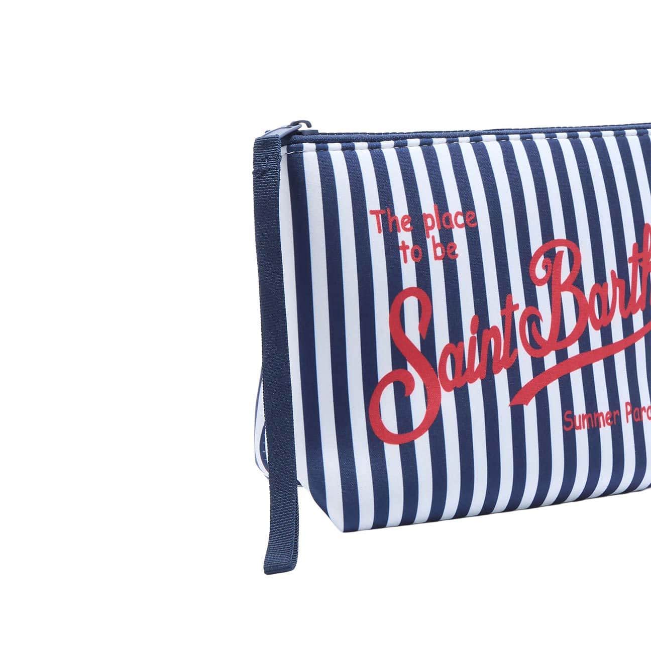MC2 SAINT BARTH Pochette Aline scuba a righe Blue