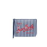 MC2 SAINT BARTH Pochette Aline scuba a righe Blue