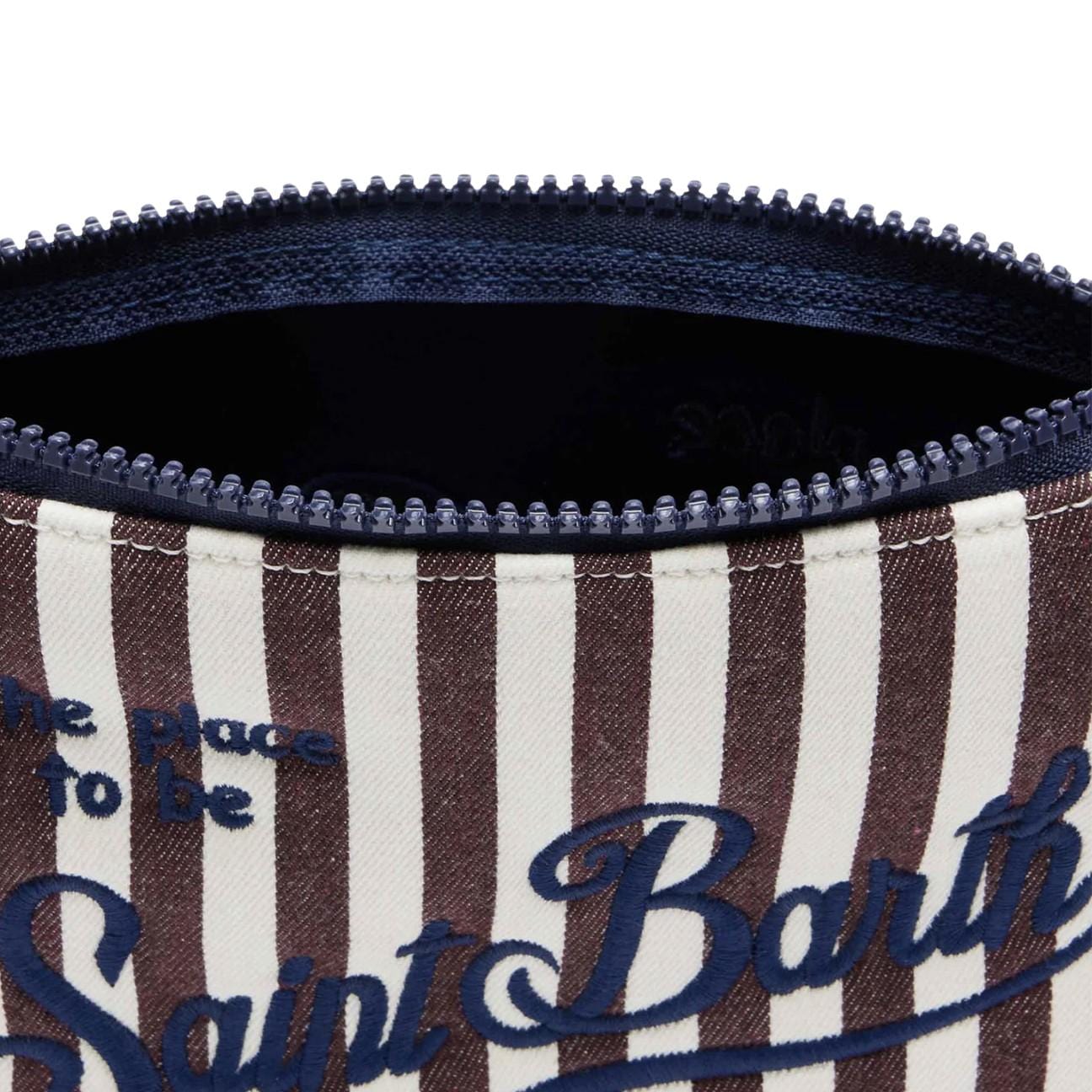 MC2 SAINT BARTH Pochette Aline scuba  effetto Denim Marrone