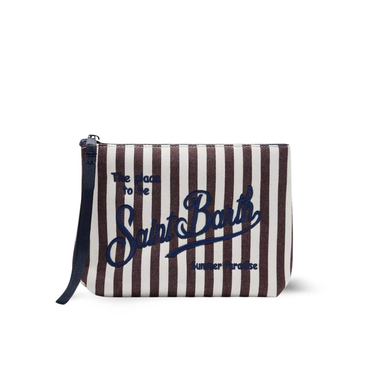 MC2 SAINT BARTH Pochette Aline scuba  effetto Denim Marrone