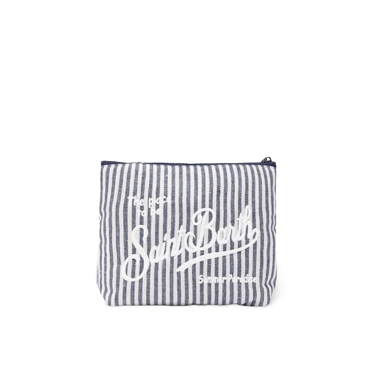 MC2 SAINT BARTH Pochette Aline soft  lino a righe Blue
