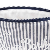 MC2 SAINT BARTH Pochette Aline soft  lino a righe Blue