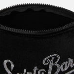 MC2 SAINT BARTH Pochette Aline Velvet Nero e Strass