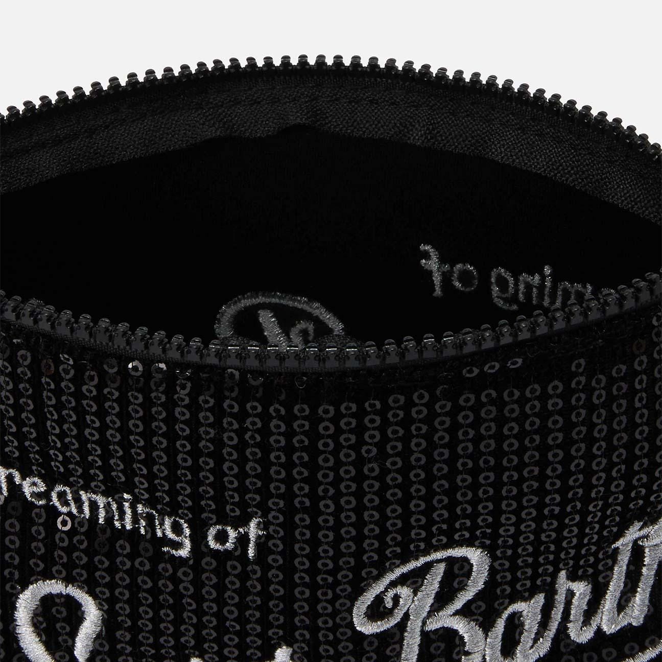MC2 SAINT BARTH Pochette donna Aline velvet paillettes Nero