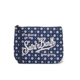 MC2 SAINT BARTH Pochette scuba Aline Flower Tie Blue