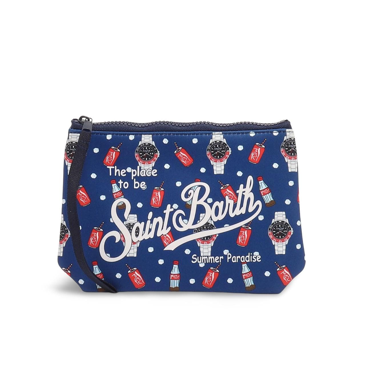 MC2 SAINT BARTH Pochette scuba Aline Red Cola Blue