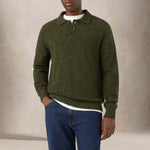 MC2 SAINT BARTH POlo uomo Alfie in lana donegal Verde Militare