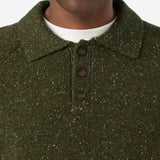 MC2 SAINT BARTH POlo uomo Alfie in lana donegal Verde Militare