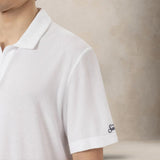 MC2 SAINT BARTH Polo uomo Jeremy in spugna Bianco