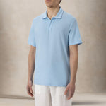 MC2 SAINT BARTH Polo uomo Jeremy in spugna L. Blue