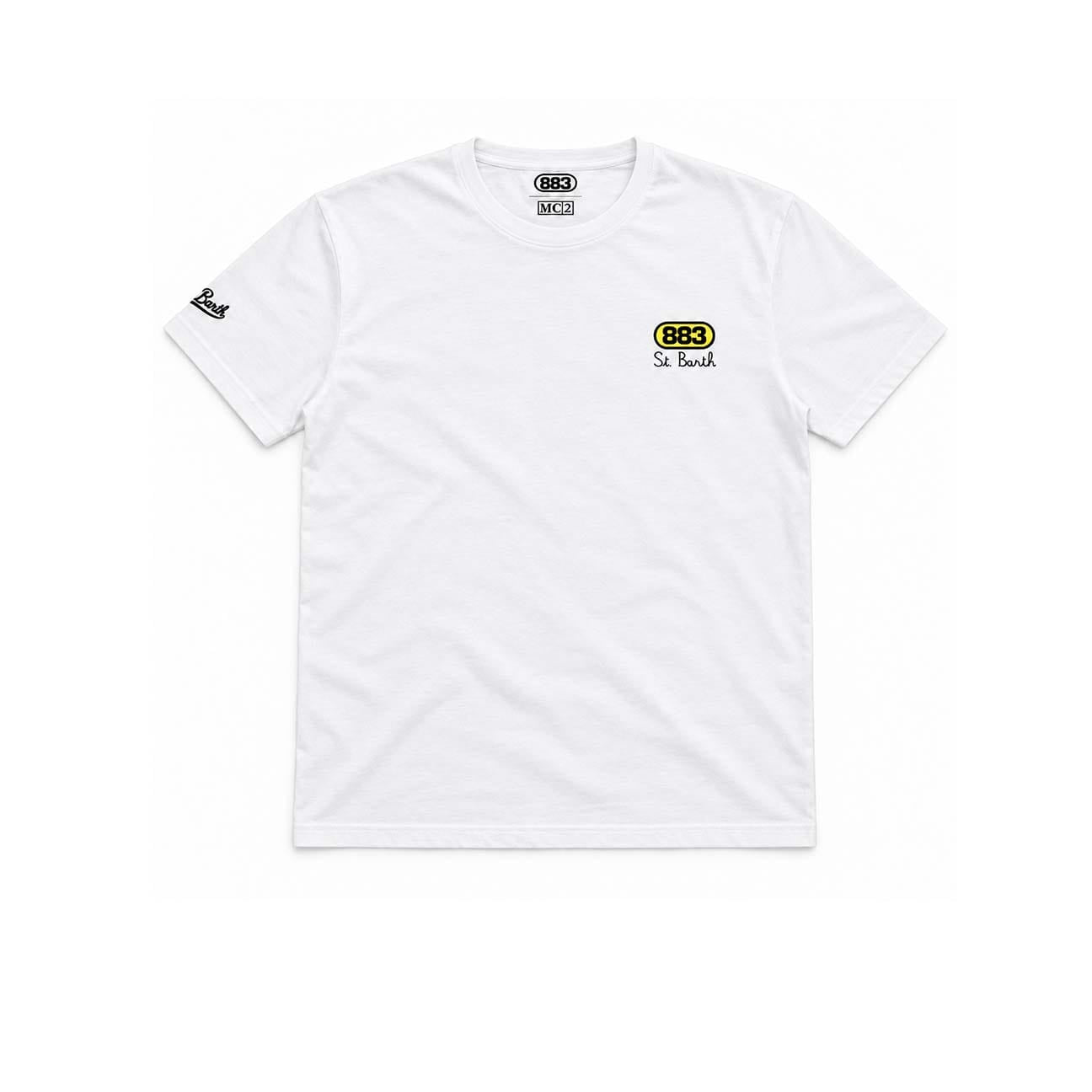 MC2 SAINT BARTH T-Shirt Arnott Special Edition 883 Nord Sud Ovest Bianco
