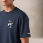 MC2 SAINT BARTH T-Shirt uomo Arnott Cane da Caccia Blue