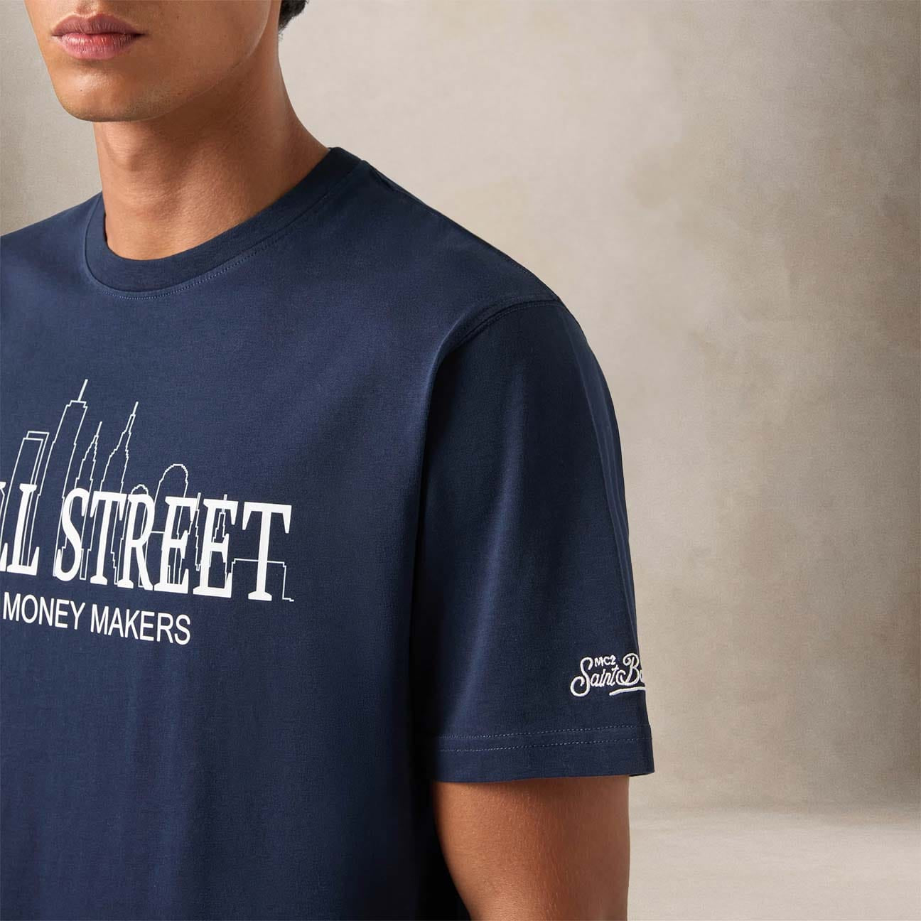 MC2 SAINT BARTH T-Shirt uomo Arnott SPecial Edition Wall Street Blue