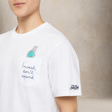 MC2 SAINT BARTH T-Shirt uomo Austin Invest don't spend Bianco