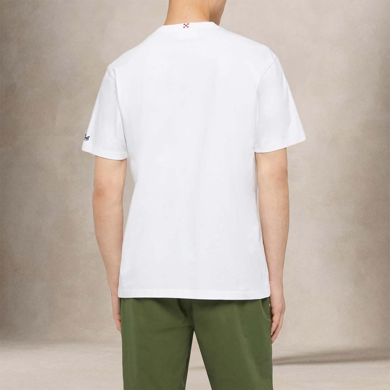 MC2 SAINT BARTH T-Shirt uomo Autrin Invest dont Spend Bianco