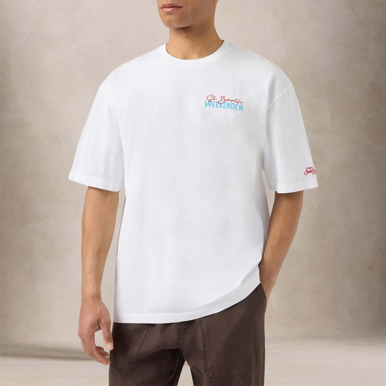 MC2 SAINT BARTH T-Shirt uomo Delmar Weekender Bianco