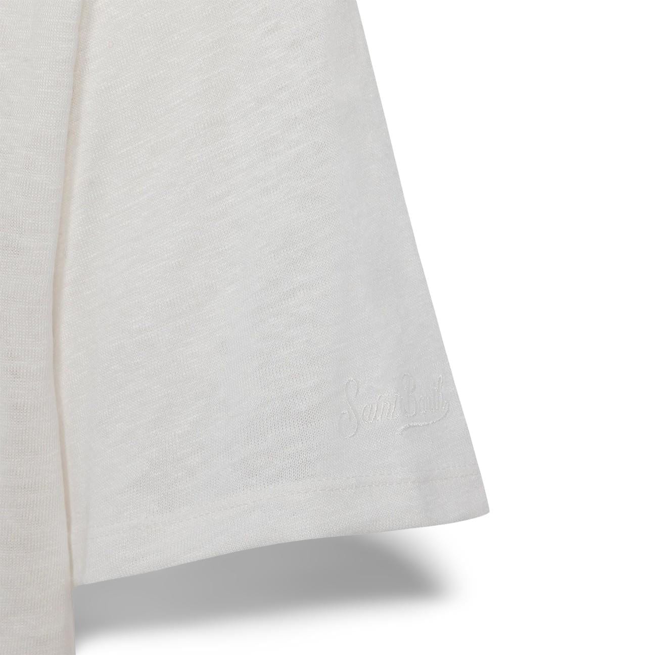 MC2 SAINT BARTH T-Shirt uomo Ecstasea in lino Bianco