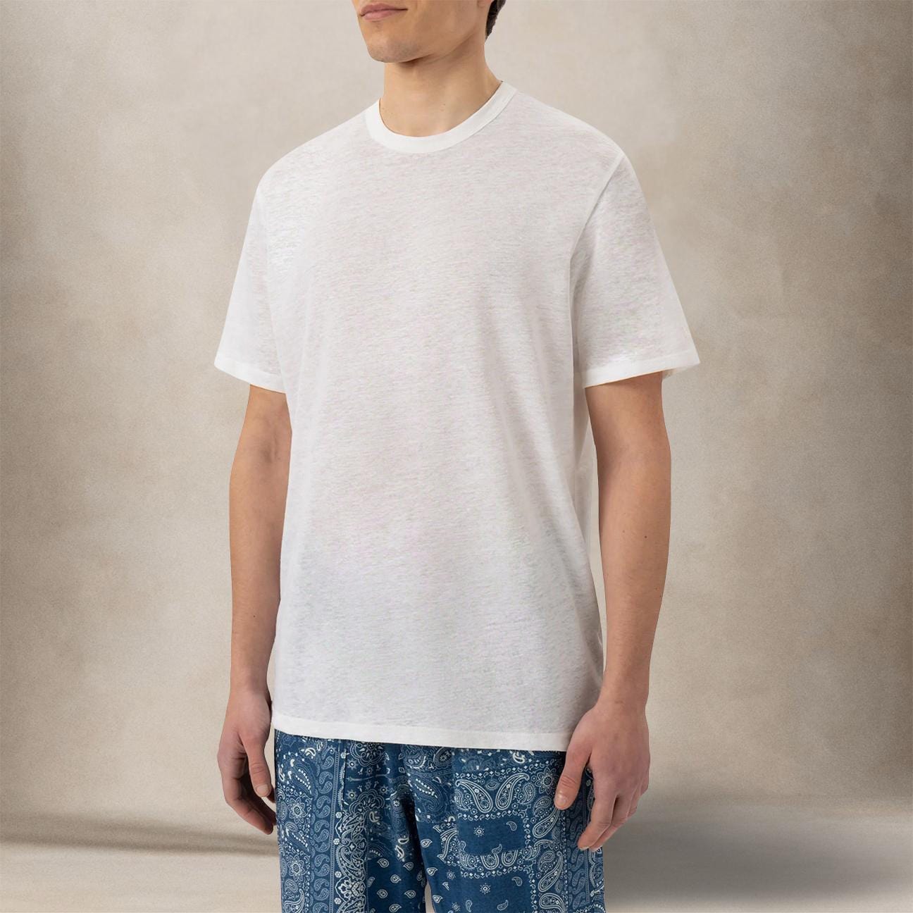 MC2 SAINT BARTH T-Shirt uomo Ecstasea in lino Bianco