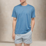 MC2 SAINT BARTH T-Shirt uomo Ecstasea in lino Celeste