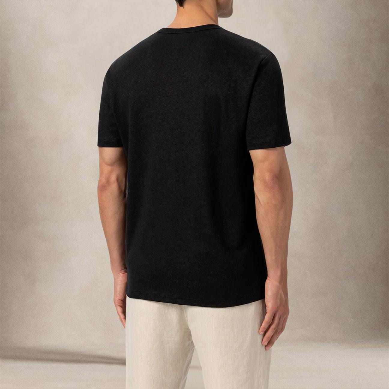 MC2 SAINT BARTH T-Shirt uomo Ecstasea in lino Nero