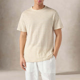 MC2 SAINT BARTH T-Shirt uomo in cotone a righe Beige