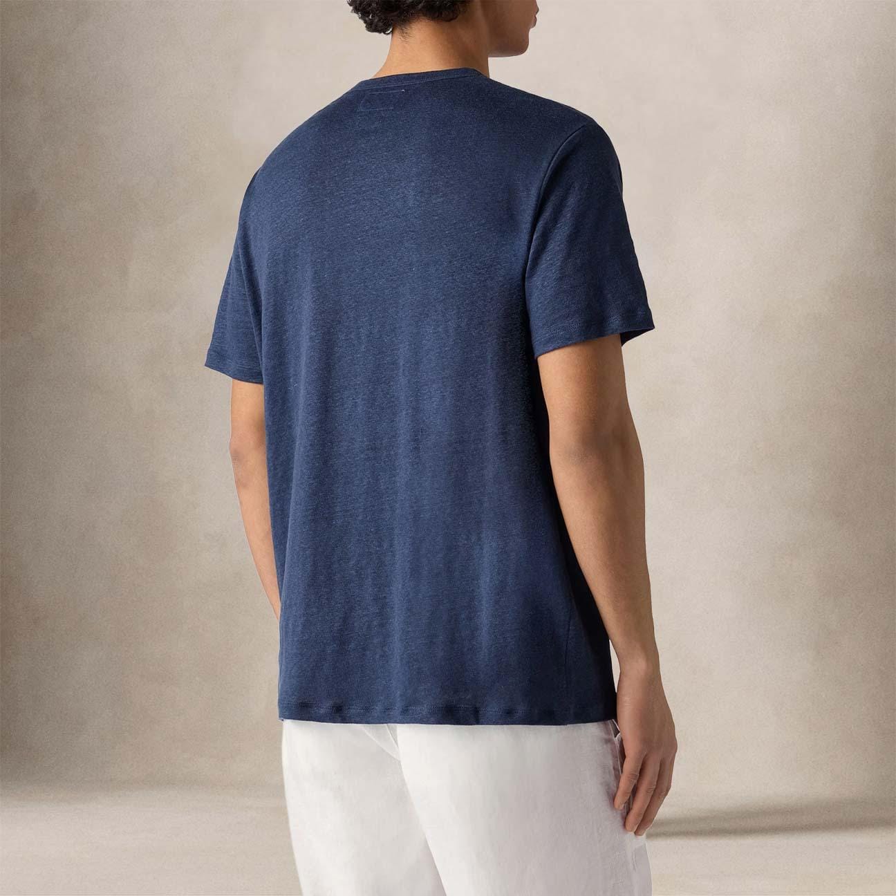 MC2 SAINT BARTH T-Shirt uomo in lino Blue