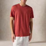 MC2 SAINT BARTH T-Shirt uomo in lino Brick Red