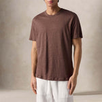 MC2 SAINT BARTH T-Shirt uomo in lino Marrone