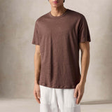 MC2 SAINT BARTH T-Shirt uomo in lino Marrone