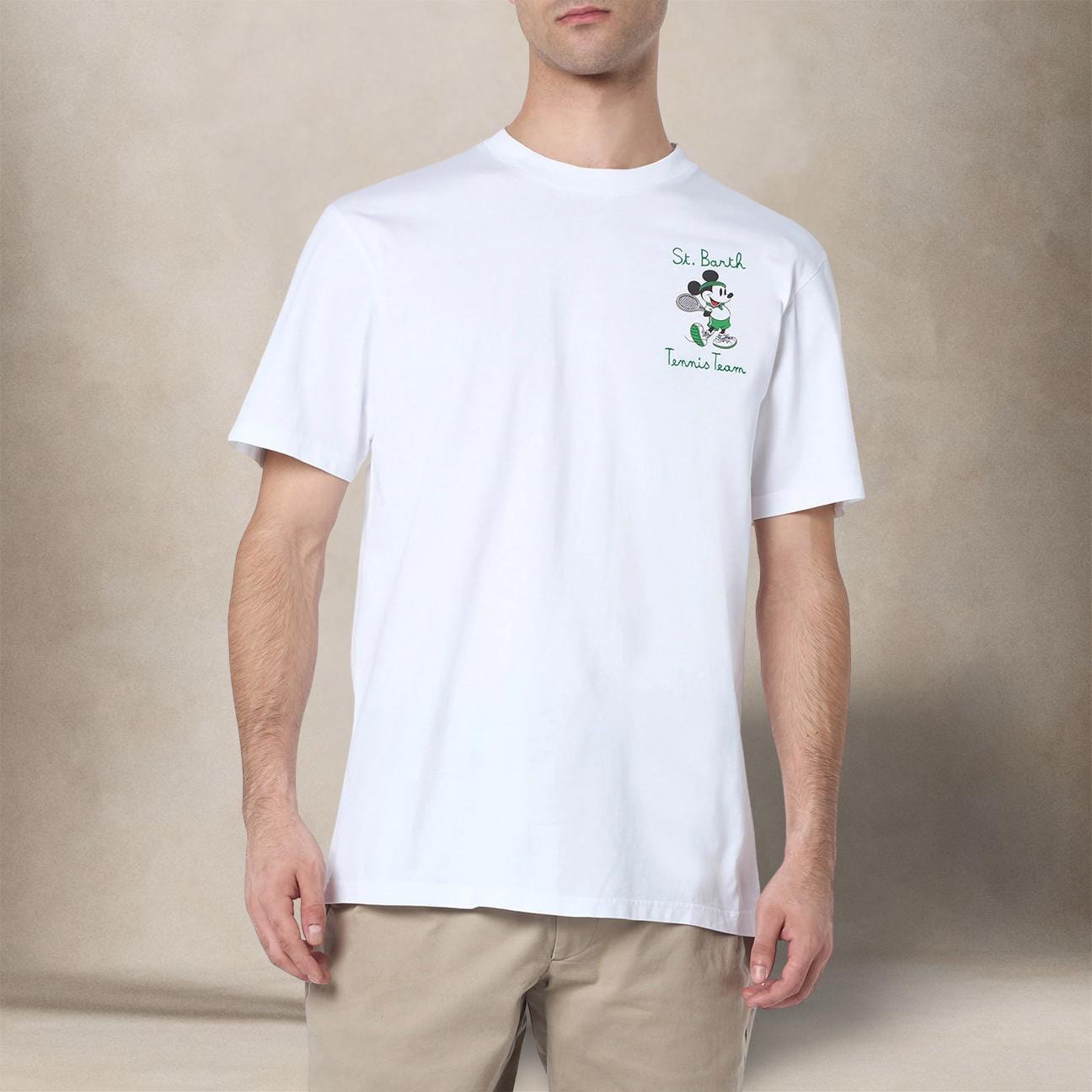 MC2 SAINT BARTH T-Shirt uomo Mickey Tennis Bianco