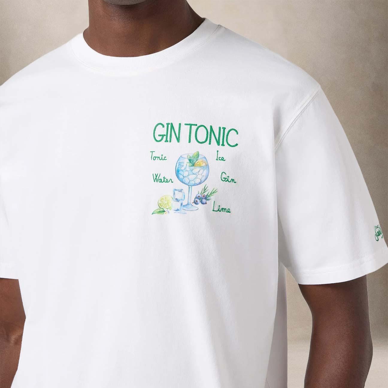 MC2 SAINT BARTH T-Shirt uomo Portofino  Gin Tonic Bianco