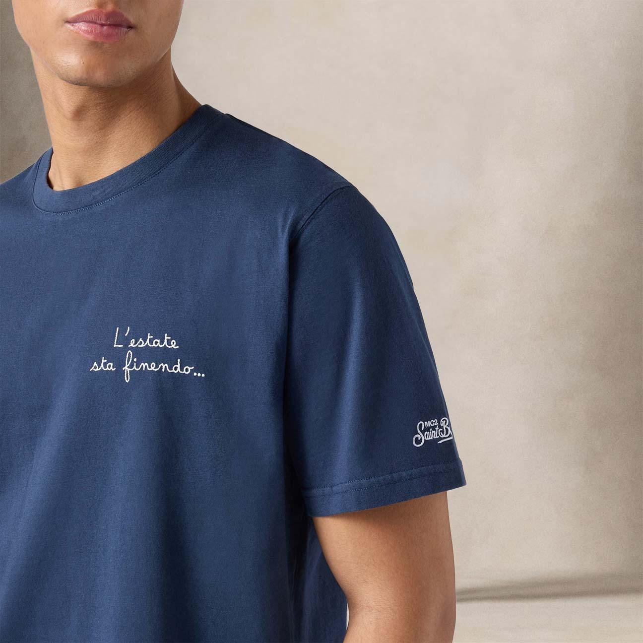 MC2 SAINT BARTH T-Shirt uomo Portofino L'estate sta Finendo Blue