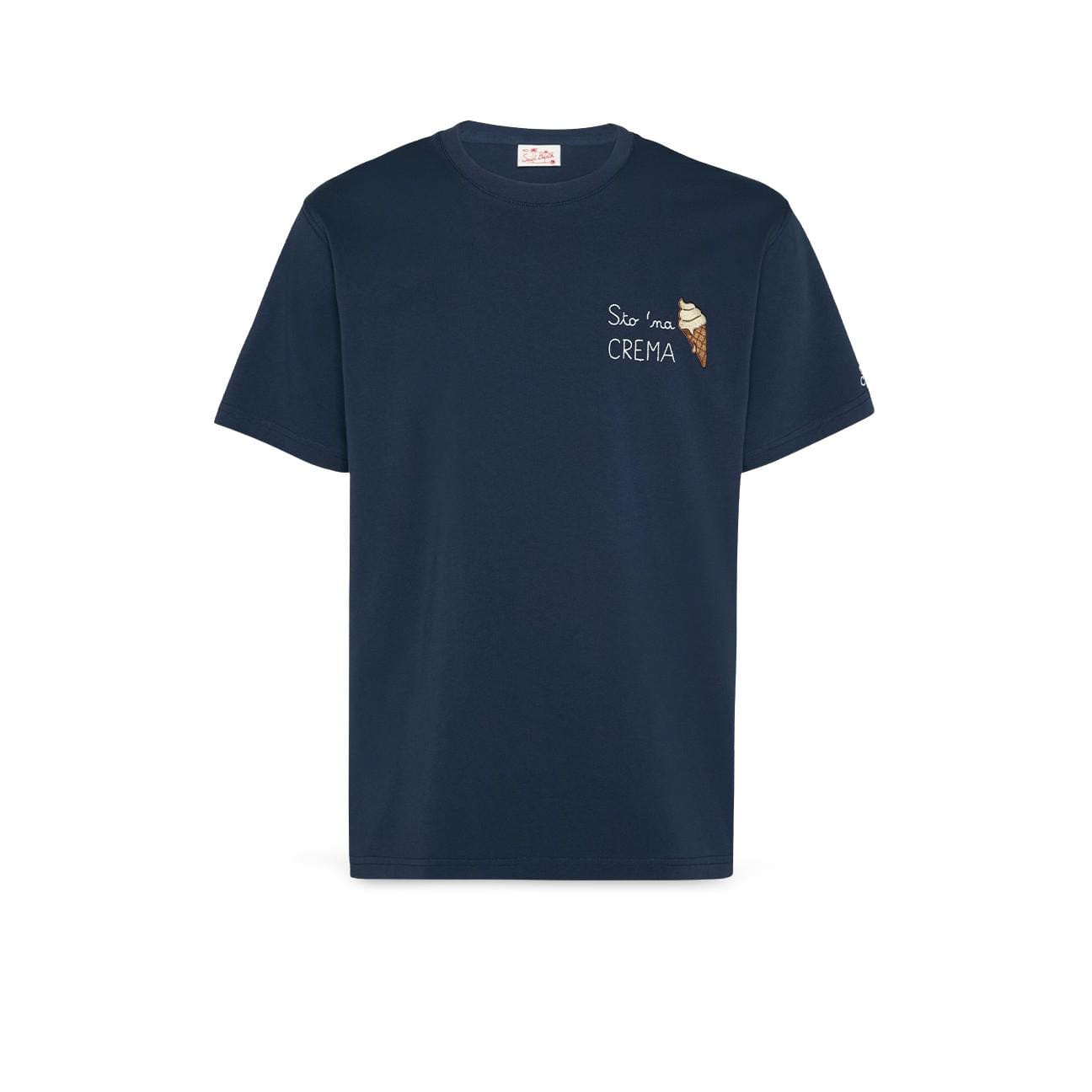 MC2 SAINT BARTH T-Shirt uomo Portofino Sto na' crema Blue
