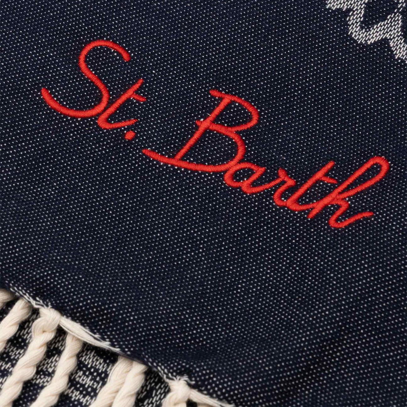 MC2 SAINT BARTH Telo mare Fouta stampa Bandana Blue