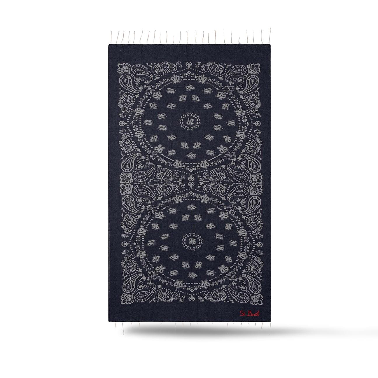 MC2 SAINT BARTH Telo mare Fouta stampa Bandana Blue