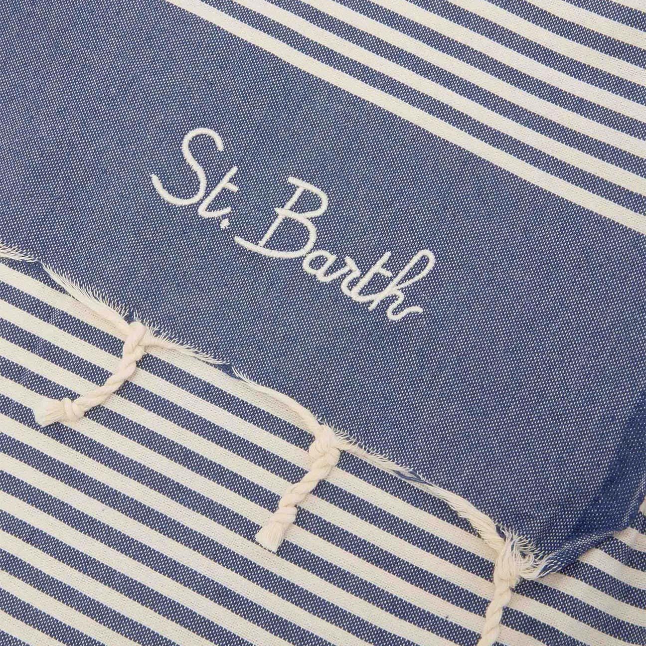 MC2 SAINT BARTH Telo mare Foutas a righe Blue e Bianco