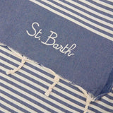 MC2 SAINT BARTH Telo mare Foutas a righe Blue e Bianco