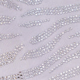 MC2 SAINT BARTH Top a fascia Athena  con strass Zebra Argento