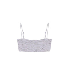 MC2 SAINT BARTH Top a fascia Athena  con strass Zebra Argento