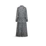 MILK Abito Camicia Lungo in Cotone fantasia Blue