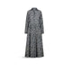MILK Abito Camicia Lungo in Cotone fantasia Blue